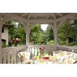 Skan Holz Pavillon Nancy 1 Leimholz 360 Cm X 312 Cm Weiß 11 Skan Holz Pavillon Nancy 1 Leimholz 360 Cm X 312 Cm Weiß -GartenOase Wohnaccessoires pavillon bild6 3716001131