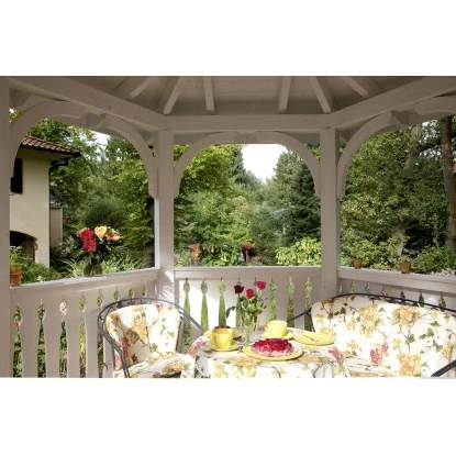 Skan Holz Pavillon Nancy 1 Leimholz 360 Cm X 312 Cm Weiß 6 Skan Holz Pavillon Nancy 1 Leimholz 360 Cm X 312 Cm Weiß – Bild 6