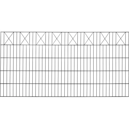 Dekor-Doppelstabmattenzaun X-Reihe Anthrazit 100 X 200 Cm 1 Dekor-Doppelstabmattenzaun X-Reihe Anthrazit 100 X 200 Cm